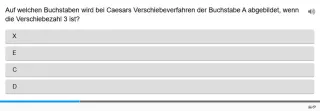 Lernspiel: B5-1 Caesars Verschlüsselung Teil 1. Quiz zum Arbeitsblatt
