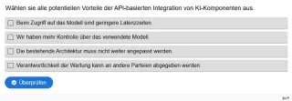 Lernspiel: G3-4 Multiple Choice: API-Integration. Quiz zum Video