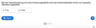 Lernspiel: B5-3 Vigenère versus Ersetzungstabelle. Quiz zum Video