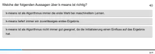 Lernspiel: C8-2 Single Choice: k-Means. Quiz zum Video