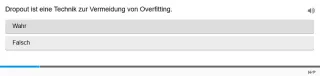 Lernspiel: C9-2 Single Choice: Implementierung von Dropout. Quiz zum Video