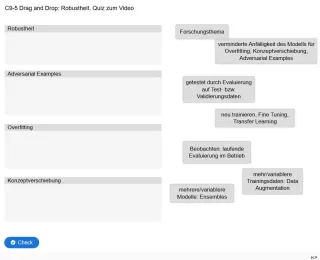 Lernspiel: C9-5 Drag and Drop: Robustheit. Quiz zum Video