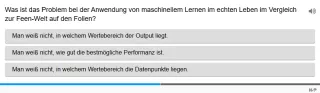 Lernspiel: C9-1 Single Choice: maschinelles Lernen im echten Leben. Quiz zum Video