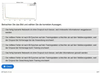Lernspiel: C9-2 Multiple Choice: Wirkung von Dropout. Quiz zum Video