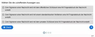 Lernspiel: B5-6 RSA zur Erstellung digitaler Signaturen. Quiz zum Video
