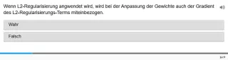 Lernspiel: C9-3 Single Choice: Weight Decay. Quiz zum Video
