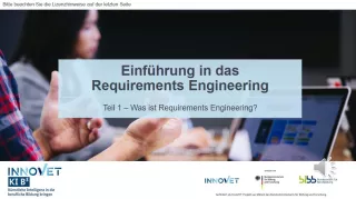 Presentation: G2-1 Einführung in das Requirements Engineering: Teil 1 - Was ist Requirements Engineering? Folien zum Video
