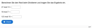 Lernspiel: B5-6 Die Modulo Operation bei RSA. Quiz zum Video