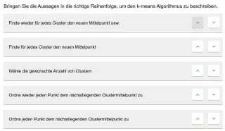 Lernspiel: C8-2 Sort the Paragraphs: der k-Means Algorithmus. Quiz zum Video