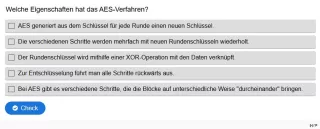 Lernspiel: B5-5 Operationen bei der AES-Verschlüsselung Quiz zum Video