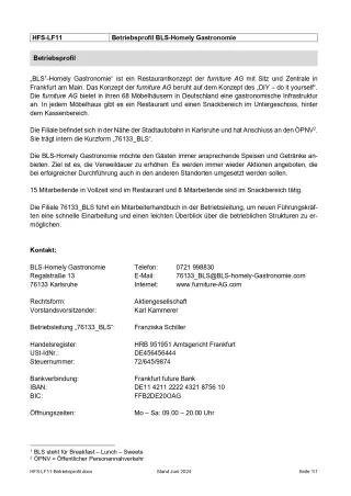 Unterrichtsbaustein: Betriebsprofil Lernfeld 11 (PDF, barrierefrei)