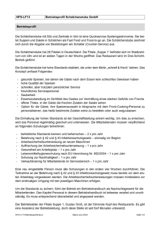 Unterrichtsbaustein: Betriebsprofil Lernfeld 13 (DOCX)