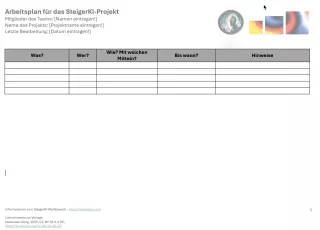 Arbeitsblatt: Arbeitsplanung – Methodik