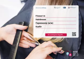 Arbeitsblatt: Friseur/-in | Die wichtigsten Begriffe (Russisch, Türkisch)