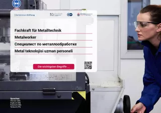 Arbeitsblatt: Fachkraft für Metalltechnik | Die wichtigsten Begriffe (Russisch, Türkisch)