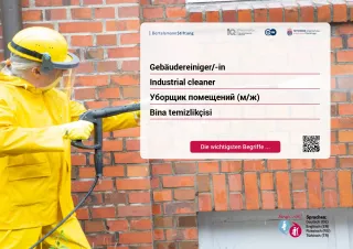 Arbeitsblatt: Gebäudereiniger/-in | Die wichtigsten Begriffe (Russisch, Türkisch)
