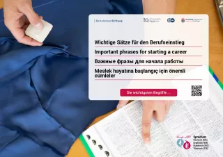 Arbeitsblatt: Wichtige Sätze für den Berufseinstieg (Arabisch, Bulgarisch, Farsi, Französisch, Polnisch, Rumänisch, Russisch, Spanisch, Türkisch)