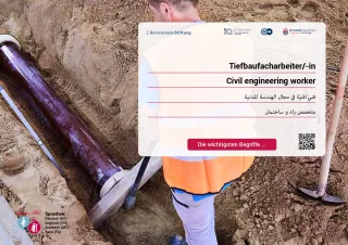 Arbeitsblatt: Tiefbaufacharbeiter/-in | Die wichtigsten Begriffe (Arabisch, Farsi)