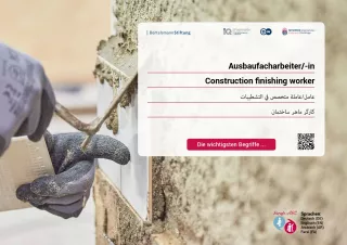 Arbeitsblatt: Ausbaufacharbeiter/-in Fliesen-, Platten- und Mosaikarbeiten| Die wichtigsten Begriffe (Arabisch, Farsi)