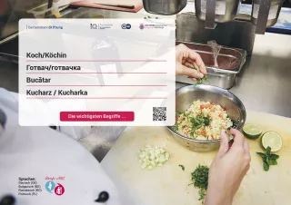 Arbeitsblatt: Koch/Köchin | Die wichtigsten Begriffe (Polnisch, Rumänisch, Bulgarisch)