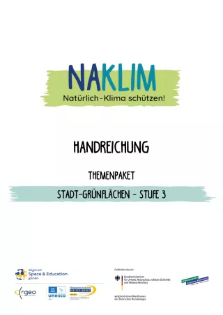 Unterrichtsbaustein: Themenpaket Stadt-Grünflächen | Stufe 3