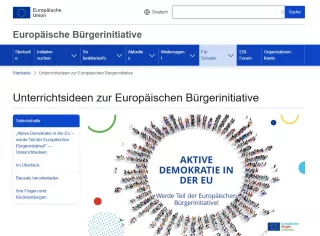 Webseite: Aktive Demokratie in der EU – werde Teil der Europäischen Bürgerinitiative | Webseite