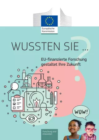 Broschuere: Wussten Sie ...? EU-finanzierte Forschung gestaltet Ihre Zukunft