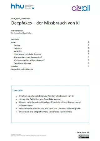 Kurs: Woche 8 | Ethik | Missbrauch von KI (PDF)