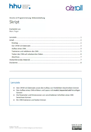 Kurs: Woche 13 | Programmierung | Bildverarbeitung (PDF)