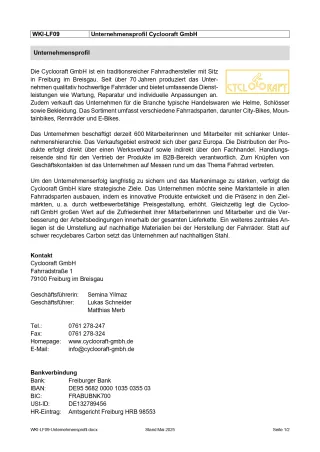 Unterrichtsbaustein: Unternehmensprofil Lernfeld 9 (PDF, barrierefrei)
