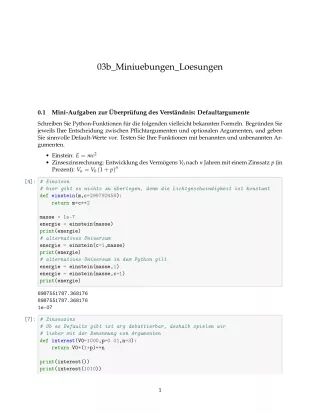 Ubung: E3b Miniübungen: benannte Funktionsargumente Lösung - Pythonkurs (PDF)