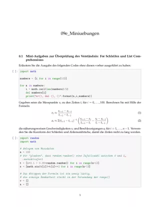 Ubung: C9e Miniübungen: List Comprehensions - Pythonkurs (ZIP)