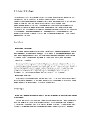 Unterrichtsbaustein: F7a Globale Verständnisfragen - Pythonkurs