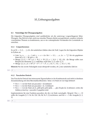 Ubung: D10b Größere Übungsaufgaben - Pythonkurs (PDF)