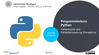 Video: F5b Fehlersuche und Fehlerbehandlung: Exceptions - Pythonkurs (MP4)