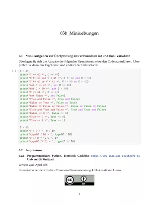 Ubung: C3b Miniübungen: der Datentyp int - Pythonkurs (ZIP)