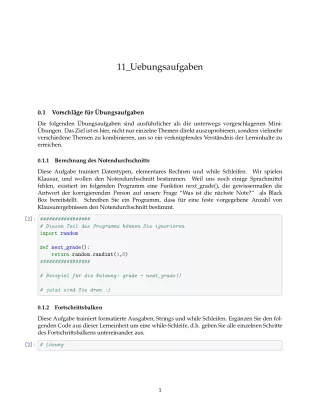 Ubung: B11b Größere Übungsaufgaben - Pythonkurs (PDF)