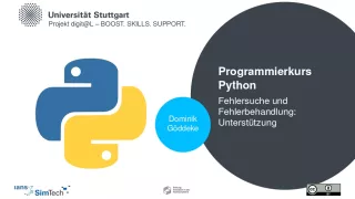 Ubung: F5c Fehlersuche und Fehlerbehandlung: Unterstützung - Pythonkurs (ZIP)