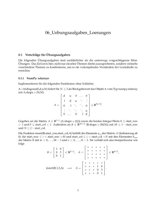 Ubung: G6b Größere Übungsaufgaben Lösungen - Pythonkurs (PDF)