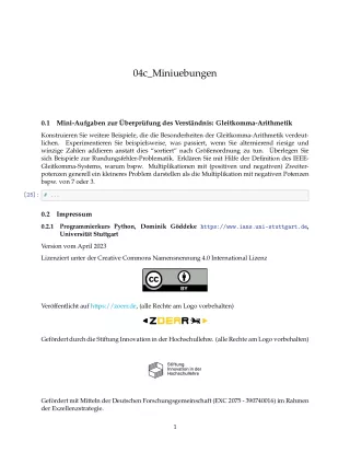 Ubung: C4c Miniübungen: der Datentyp float - Pythonkurs (ZIP)