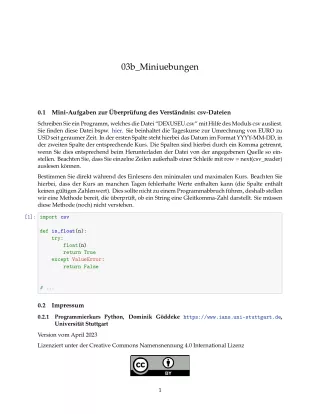 Ubung: F3b Miniübungen: CSV-Dateien - Pythonkurs (ZIP)