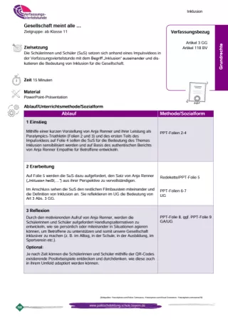 Unterrichtsplanung: Gesellschaft meint alle - Art. 3 GG (PDF)