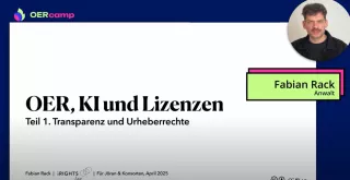 Video: OER, KI und Lizenzen – Teil 1. Transparenz und Urheberrechte