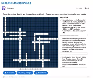 Interaktion: Doppelte Staatsgründung - Interaktive Lerneinheit