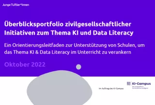 Broschuere: Überblicksportfolio außerschulischer Initiativen zu KI und Data Literacy