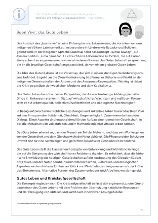 Arbeitsblatt: Buen Vivir: das Gute Leben