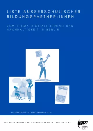 Broschuere: Liste außerschulischer Bildungspartner:innen zum Thema Nachhaltigkeit und Digitalisierung in Berlin