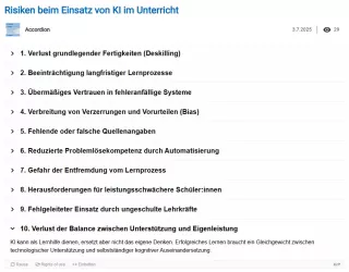 Interaktion: Risiken beim Einsatz von KI im Unterricht