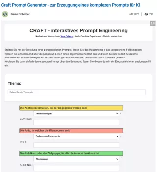 Interaktion: CRAFT - interaktives Prompt-Engineering