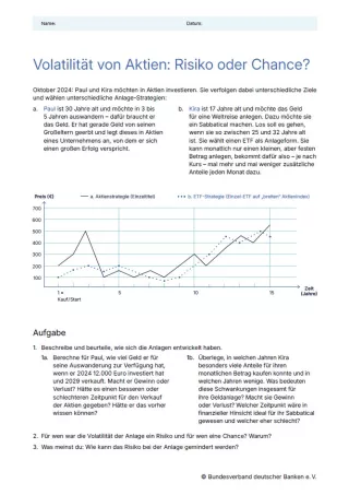 Arbeitsblatt: Finanzen gestalten | Volatilität (Arbeitsblatt)
